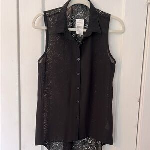 RDI Nordstrom Black Sleeveless Lace Top